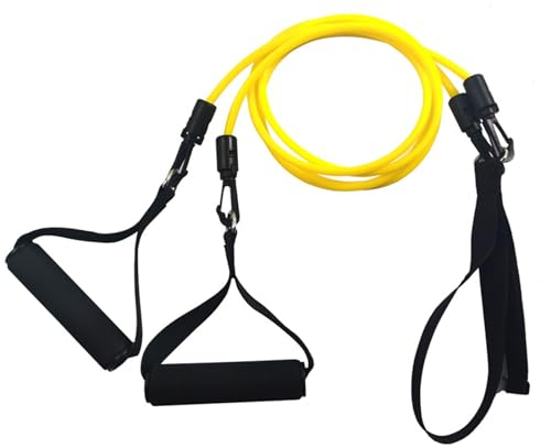 sylbx 1 Stück Widerstandsbänder,Zugseil Schwimmen,Fitnessgeräte Bands,Zugseil Schwimmtrainer,Übungsschnüre mit Griffen,für Schwimmtraining,für Armzug-Training, Krafttraining, Triathleten