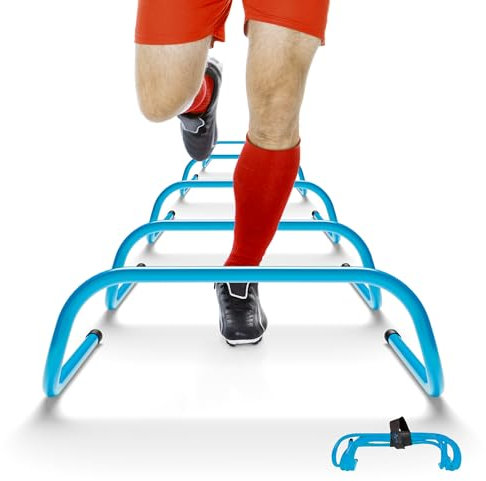 Yes4All Agility Speed Training Agility Hurdles for Athletes - 5 Pack - Speed and Agility Training Equipment for Soccer Basketball Football Hurdle Training (Blue)