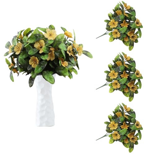 astylishome Blumen Künstlich 30 Stücke Kunstblumen Künstliche Blumen Künstlichen Pflanzen für Innen und Außenbereich Badezimmer Wohnzimmer Balkon Büro Deko 1516