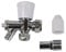 Pack of 2-10mm Angle Radiator Valve with Drain - Genbra (Known as 10mm microbore Radiator valves / 10mm rad valves / 10mm lockshield Valve / 10mm Angled Radiator valves Also Available in 8mm)