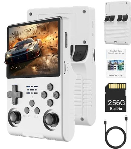 R40S Pro Console de jeu portable rétro, écran IPS de 3,5 pouces, 30 000 jeux, console rétro, 3800 mAh, rechargeable, portable, prend en charge plus de 20 émulateurs de jeu