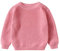 Säuglingskleinkind-Baby-Strickpullover-Blusen-Pullover-Sweatshirt-warme Rundhalsausschnitt-Lange Hülsen-Oberseiten-Winter-Kleidung3 V Tech Uhr (Pink, 12-18 Months)