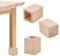 nbeads 4 Pcs Relevés de lit en Bois, Rehausseur de Chaise Robuste en Forme de Pieds D'Éléphant en Bois Naturel Carré pour Meubles de Table Canapé Fauteuils Armoires, Diamètre Intérieur: 4.2x4.2cm