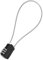 Candado con 40 cm Cable, Candado de cable antirrobo, cerradura de combinación digital, Candados de Seguridad de Cable Acero Flexible, apto para bicicleta, armario, casco (negro)