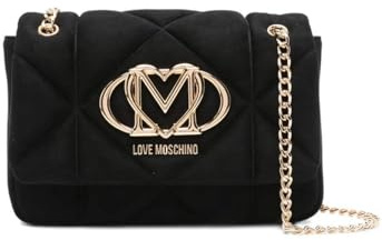 Love Moschino GEMBOSSED VELOUR PL-TASCHE SCHWARZ, Schwarz, Einheitsgröße