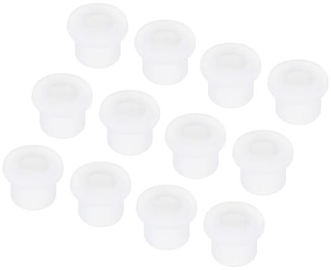 sourcing map 15Pcs t Shape Rubber Grommet Mount Dia 10.5mm ID 7mm H 2mm Transparent Seal Protection Cable Grommets Flexible for Cable Pipe