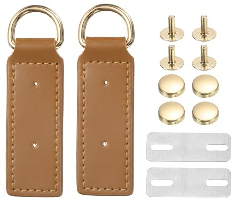 sourcing map D-Ring-Schnalle mit Schrauben, Tasche Seitenclip Schnalle Abnehmbare Leder Geldbörse Verschluss Verbinder für Geldbörse Herstellung Handtasche Geldbörse DIY Handwerk