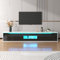 EIFSON TV Schrank mit farbwechselndem LED-Licht Fernsehschrank, TV Lowboard hängend oder stehend Fernsehtisch, TV Board hängend mit DREI Türen TV Tisch, Fernseher Tisch 180 cm lang TV Möbel Schwarz
