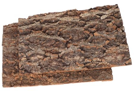CVUTOVO 2 Stück Reptilien Korkrinde Plattform Aus Natürlichem Holz Robust Und Schmutzabweisend Terrariendeko Für Echsen Schlangen Und Schildkröten