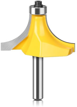 8mm Shank Corner Round Router Bit R15.9mm, 20.15mm, 25.2mm With Bearing Milling Cutter For Wood Woodworking Tool Tungsten,8mmX44mm