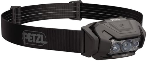 PETZL ARIA 2R RGB Stirnlampe, Schwarz (600 lm) [New Gen]
