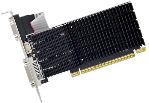 Bewinner Low Profile Graphics Card R5230 2G DDR3 | 160 Stream Processors, Multi-Display Support (HDMI/DVI/VGA), Quiet Fan Cooling, Energy Efficient for Small PC Builds