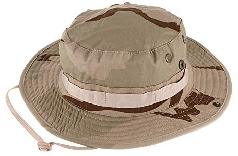 QMFIVE Taktische Boonie Hut, Camouflage Abgerundete Hut Fischer Sonnenschutzkappe für Outdoor Airsoft Paintball Klettern Camping (DC)