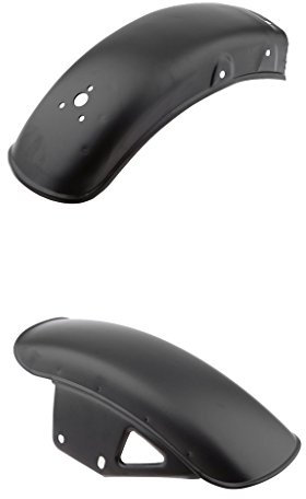 SGerste Edelstahl vorne + hinten Fender Schutzblech Kotflügel für Suzuki GN125/GN 250 schwarz