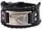EUEAVAN Slavic Viking Perun Axe Braided Wide Talisman Leather Wristband Bracelet (Antique Bronze,Black), Leather