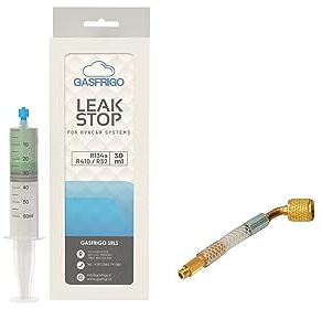 Turafalle blocca perdite in vari modelli: 12-24 - 30-60 ml. CON adattatori - per condizionatore, frigorifero domestico, impianto frigorifero (30 ml. con tubo da 5/16)