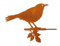 Gartenzaubereien Vogel aus Edelrost zum einschlagen in einen Baum/Pfahl