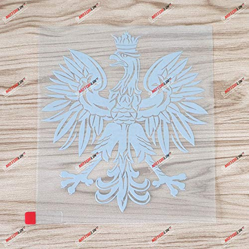 15,2 cm Silber, Polnischer Adler, Wappen Polens (Polski), Decal-Aufkleber, Auto-Vinyl sda3