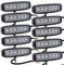AUXTINGS 10 Stücke 4 Zoll 10 cm 18W Mini dünn LED Arbeitsscheinwerfer Flutlicht Leuchtfleck Beam LED Pods 12V 24V Zusatzscheinwerfer Offroad Nebel Lampen für LKW Traktorboot 4x4 Auto SUV ATV,IP66