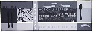 andiamo Teppichläufer Chilidesign Küchenteppich, Hot & Spicy, grau, Polyamid, 67 cm x 200 cm
