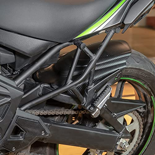 Motorrad Hinten Hugger Fender Kotflügel Radabdeckung Reifen Spritzschutz Kompatibel mit Versys 650 KLE650 Versys650 2007-2024 2016 2017 2018 2019 2020 2021 2022 2023 (Kohlenstofffasermuster)