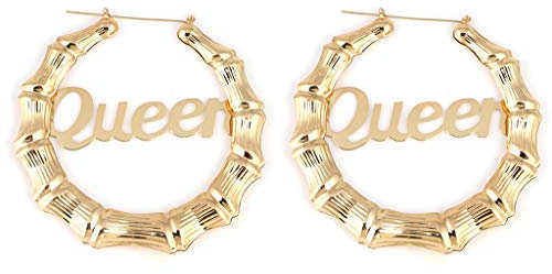 S-TROUBLE Boucles d'oreilles créoles en Bambou Rondes coulées Creuses de Ton Or
