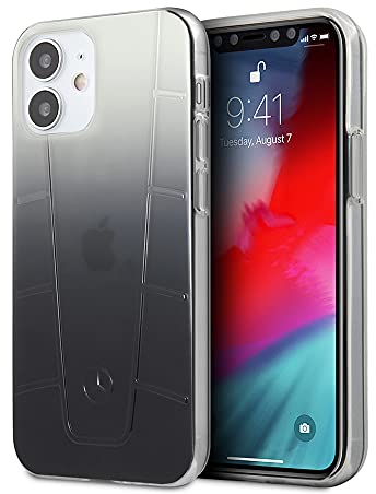 Carcasa iPhone 12 mini Licencia Mercedes-Benz Negro Ahumado