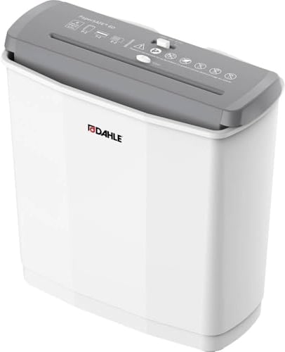Dahle PaperSAFE PS 60 Aktenvernichter (6 Blatt, Sicherheitsstufe P2, Streifenschnitt, öl- und wartungsfrei, 11 Liter) grau