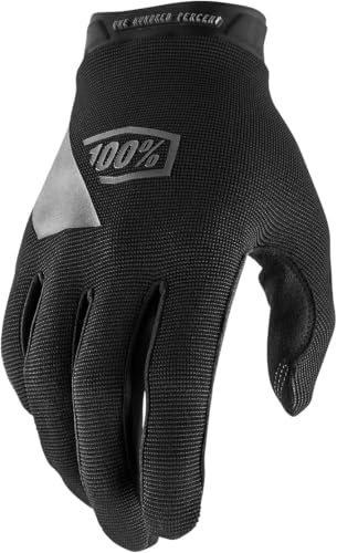 100% GUANTES Unisex-Erwachsene Ridecamp Youth Gloves M Handschuhe, Schwarz/Kohlegrau (Mehrfarbig), M