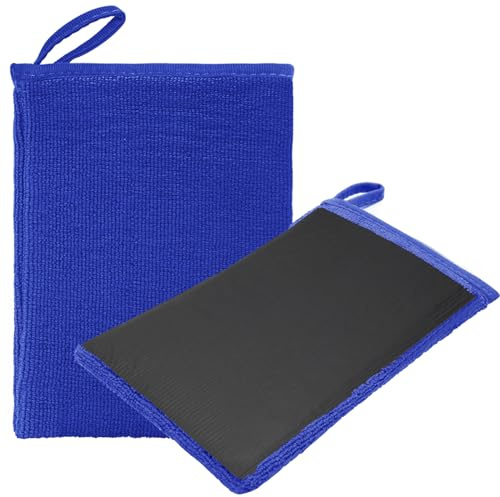 Windspeed 2 x Tonhandschuh, Mikrofaser-Tonstange für Autopflege, mittelschwerer Ton-Handschuh, Ton-Handtuch, Auto-Detaillierung für die Reinigung, Auto-Tonhandschuh (blau)