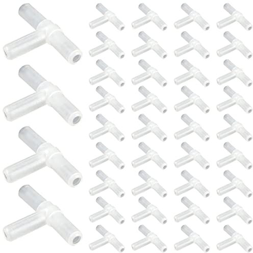 40 stücke Aquarium Luftschlauch Stecker Transparent 3 Way Form T Anschluss Aquarium Luftventil Stecker Luftpumpe Zubehör
