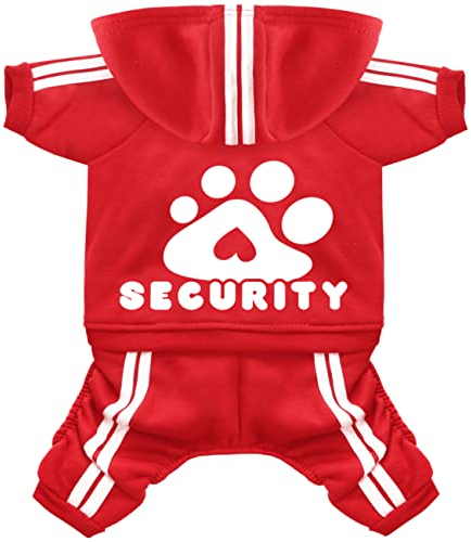 Dolahovy Hunde Hoodie Kleidung für Haustiere Weiche Herbst Winter Welpen Pullover Fleece Hundejacke Mäntel Baumwolle Hunde Outfit für Chihuahua Teddy Kleine Mittlere Hunde Katzen Rot