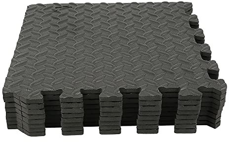 Tapis de Protection de Sol pour Le Fitness 30x30cm, 16 Tapis de Sol, Tapis d'exercice Fitness, Dalles en Mousse sans BPA, Isolation, Tapis de Protection Antidérapant pour la Salle de Gym (16PC,30cm)