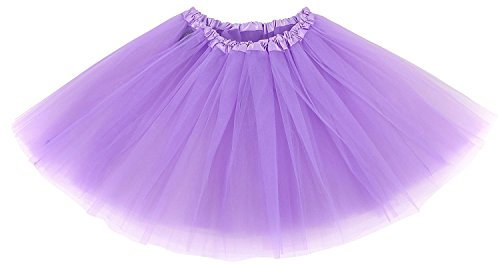 SUNTRADE 3-lagiger Tüllrock, Ballerina, Tutu, Tanzrock, Mädchen und Damen, Violett, M/L