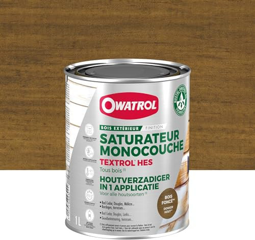Textrol HES Owatrol Pro Single Layer Dry Top Saturator 1 L Dark Wood