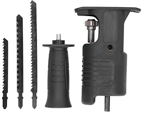 Säbelsägen-Aufsatz für Bohrmaschine, Elektrischer Stichsägeadapter Set, Universeller Sägeaufsatz Kompatibel mit Akku-Bohrmaschinen, Handbohrmaschine Werkzeug Zubehör