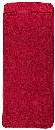 vidaXL Strandtücher 2 STK., Frottee Schonbezug für Strandstuhl, Strandliegenauflage mit Kapuzenüberschlag, Handtuch Badetuch, Burgunder 60x135cm Stoff 400 GSM