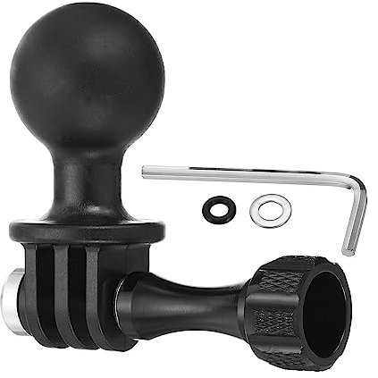 PATIKIL Action Camera Ball Mount Adapter, 1 Set Rotating Ball Head Mount for Sports Camera Style 1, Black