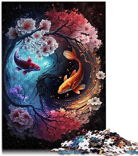 Puzzle für Erwachsene Eine Yin und Yang Reise 1000 Teile Puzzle Papppuzzles Lernspiel für Erwachsene Kinder 10,27 x 20,47/26 * 38cm.