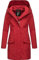 MARIKOO Mayleen Veste demi-saison pour femme en softshell imperméable et respirant avec capuche, rouge foncé, M