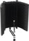Pronomic MP-80F Micscreen Schwarz - Portabler Mikrofonabsorber & Diffusor, klappbar - Akustikschirm ideal für Podcast, Studio, Sprachaufnahme & Streaming - Kompatibel mit 5/8 Mikrofonstativen