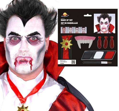 FIESTAS GUIRCA Kit de Maquillaje de Vampiro Drácula