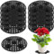 Beautywen 12 Pcs 12 Inch Plant Level Pot Elevator,Heavy Duty Stands Trivet Plastic Round Stand Saucer for Prevent Rot and Damage on Patio&Deck Floor Carpet Protector(Black)
