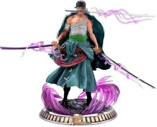 BSNRDX Anime Zoro Figure, 22CM Rorronoa Zorro Anime Figur Model, Anime Figur Anime Figuren PVC Statue Dekoration Sammlerstück Charakter Action Modell für Schreibtische, Autoinnenräume,Anime-Fans