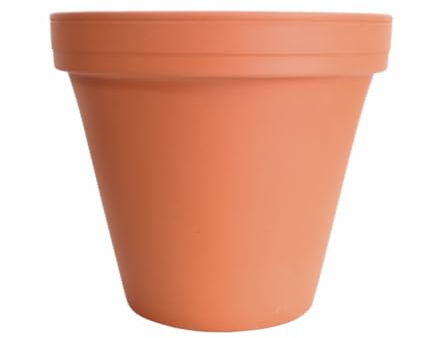 meindekoartikel Tontopf Pflanztopf Blumentopf - für alle Pflanzen - innen und aussen - robust wiederverwendbar langlebig - Naturprodukt für mehr Bewusstsein (5 Stück - Innen Ø 18,4cm - Höhe 17,3cm)