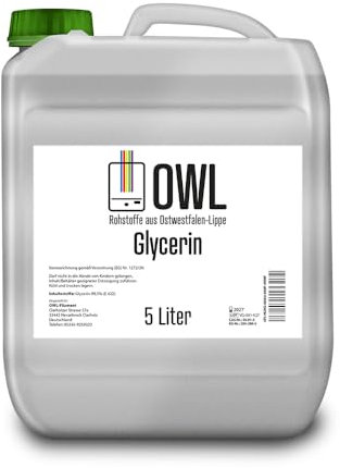 OWL Glycerin 99,5%, perfekt für DIY Rohstoff, rein pflanzlich, 5000 ml