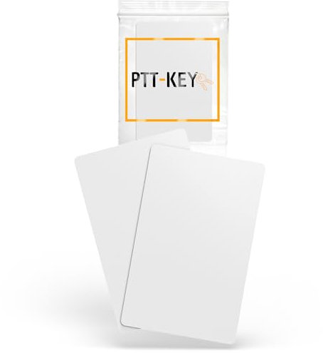 PTT-KEY® | Lot de 2 Cartes RFID 13.56Mhz | Programmable MCT sur Smartphone Android | UID Modifiable | Puce CUID | Carte Vigik Universel | NFC Tag | Badge Passe Partout | Badge Immeuble | Lecteur RFID