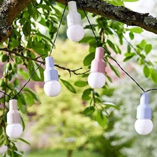 Garden Mile Set mit 10 Lichterketten – Solarleuchten für Gartendekoration, Outdoor-Gartenornamente für Terrasse, Rasen, Hinterhof, Sonnenschirmdekoration (Hygge)