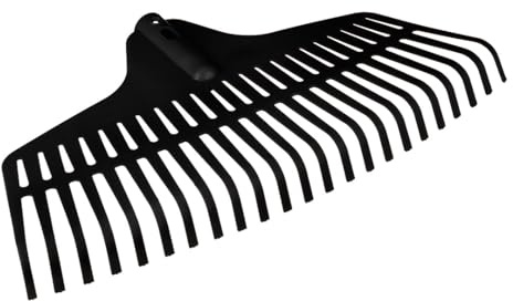 VERTO Gartenrechen 46 cm ⌀ 25 cm, Handlicher Zinkenbesen zum Zusammenfegen | Von Laub und Grasschnitt, Mit robusten Kunststoffzinken, Garten Multirechen Kunststoff Zwiebel