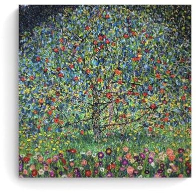 HDMMXEN Gustav Klimt Gemälde: Apfelbaum, Kunstposter, Wandkunst, Leinwandbild, Wohnzimmer-Dekoration, Zuhause, 40 x 40 cm